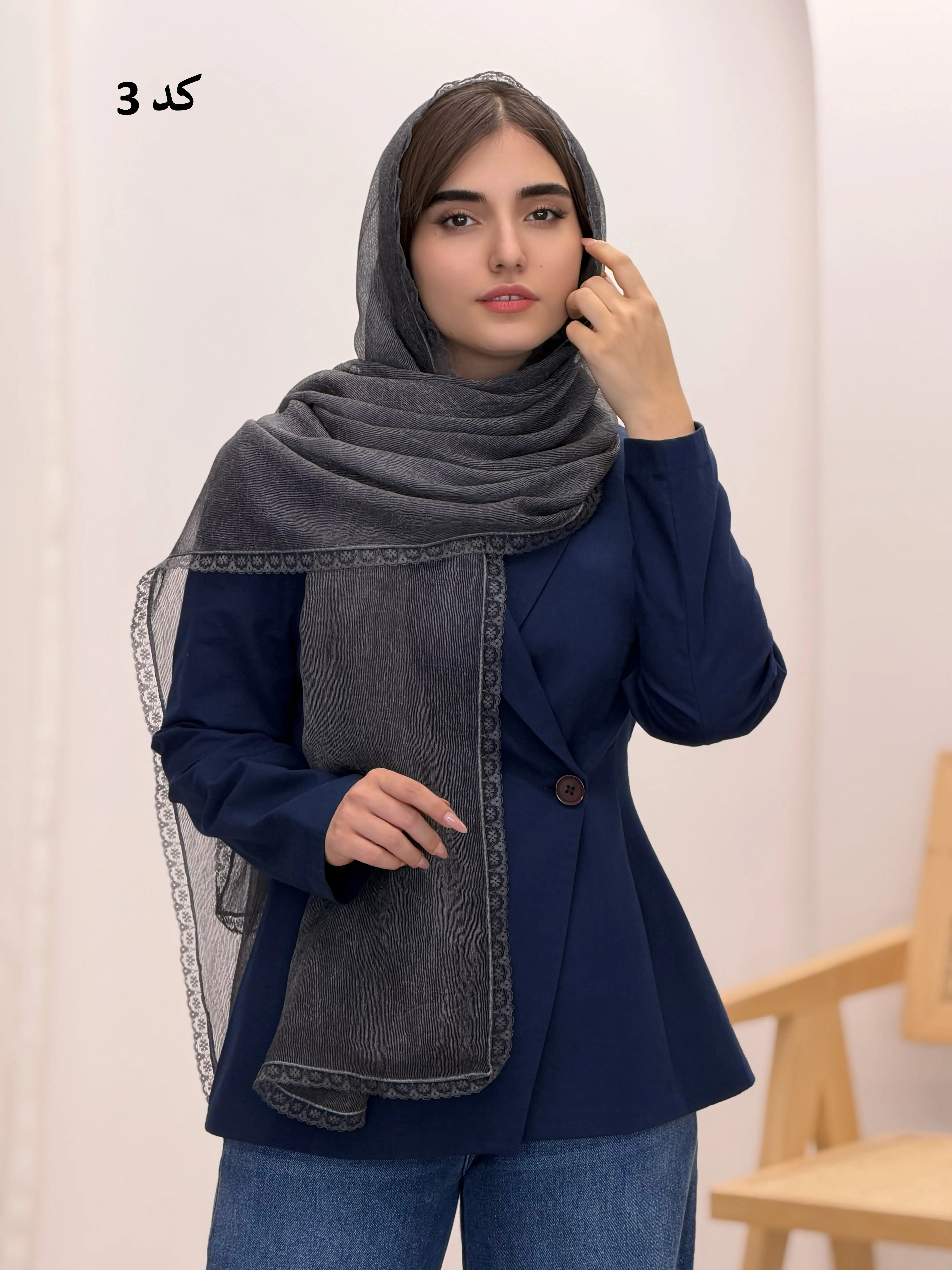 6571-شال ابریشم تیهو